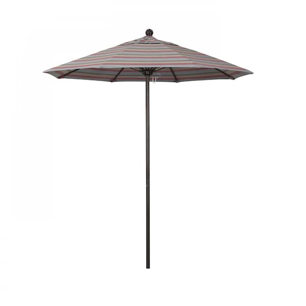 California Umbrella 7.5' Bronze Aluminum Market Patio Umbrella, Sunbrella Gateway Blush 194061334157 - main